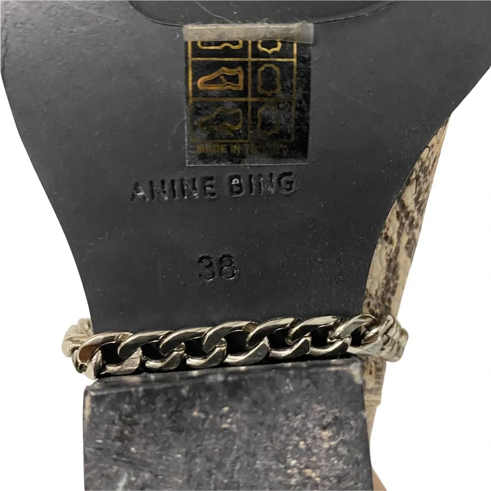 Anine Bing Harris Python Booties Size 38 - Picture 6 of 10